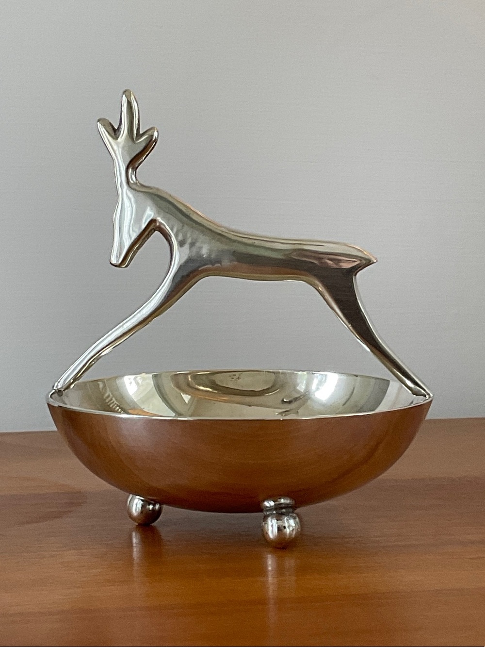 Metal Reindeer Dish